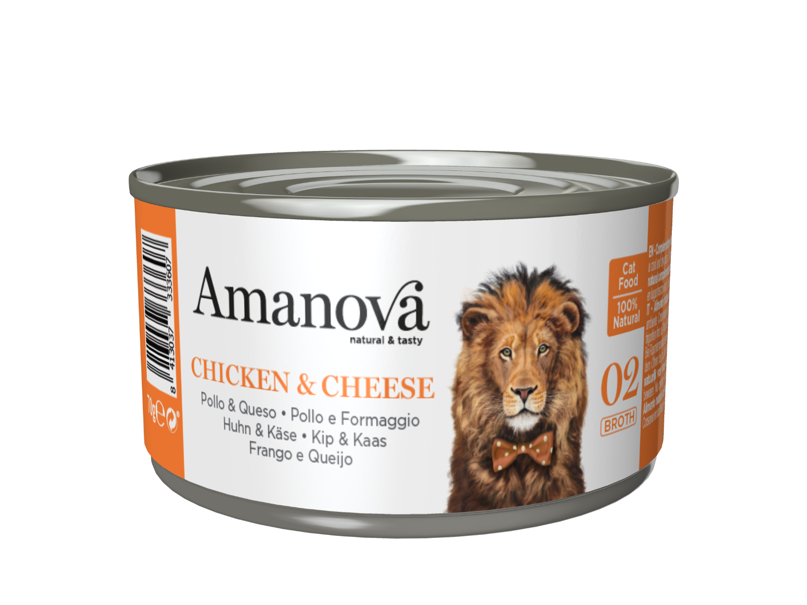 Amanova Cat Adult Chicken&Cheese Can 70 gram