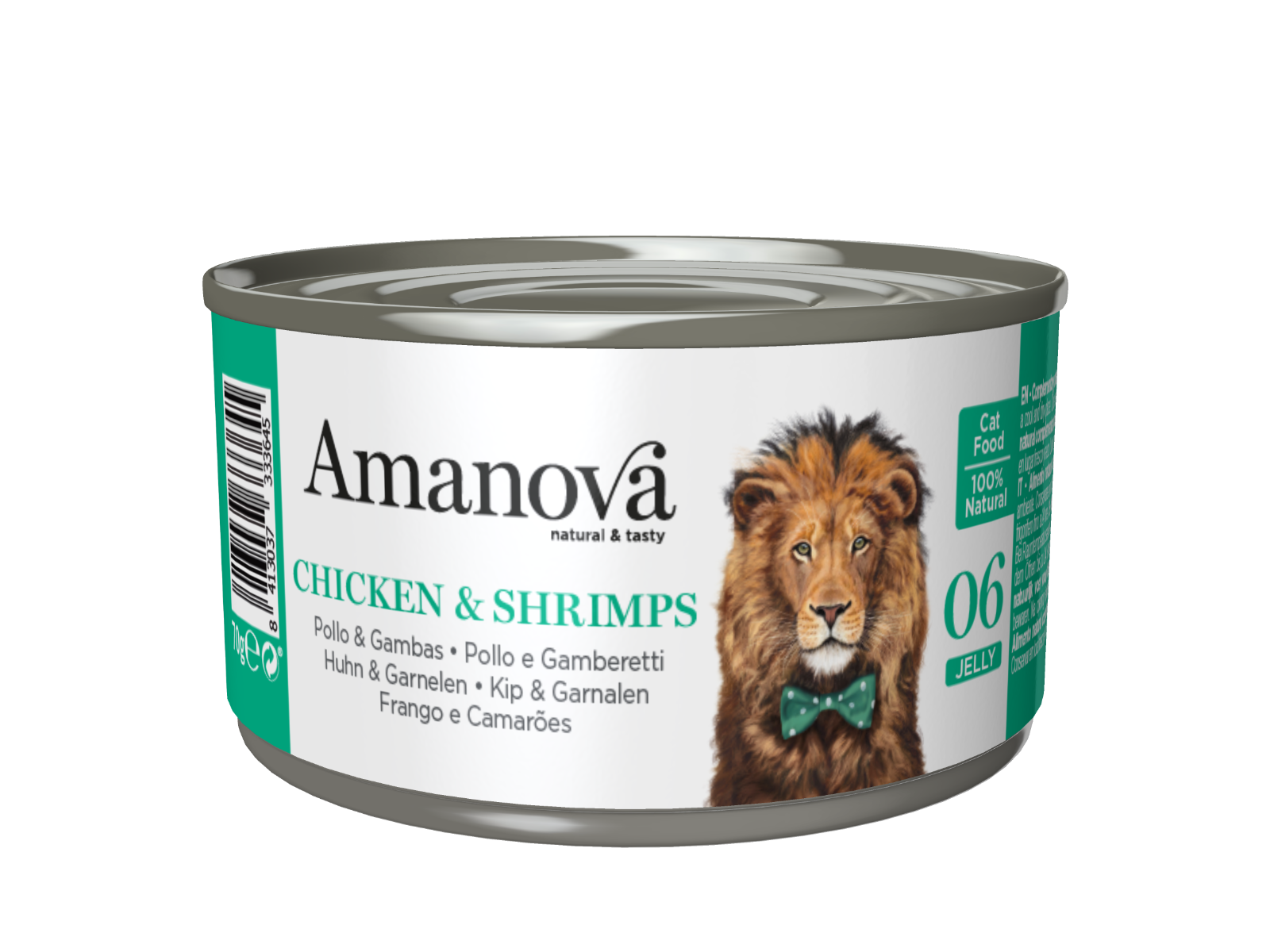 Amanova Cat Adult Chicken&Shrimps in Gelatine Can 70 gram