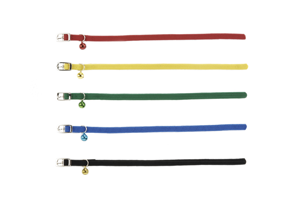 Beeztees kattenhalsbandje elastisch met bel Zwart