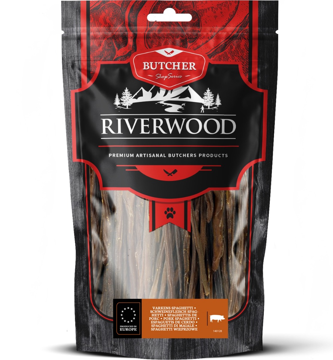 Riverwood hondensnack Butchers Pork Spaghetti 100 gram
