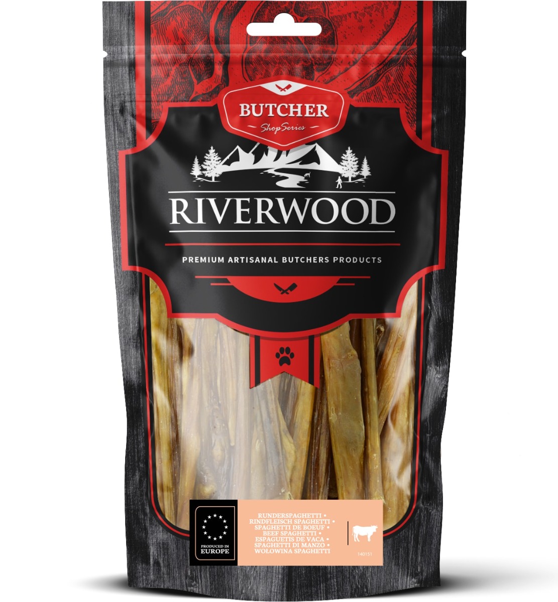 Riverwood hondensnack Butchers Beef Spaghetti 100 gram