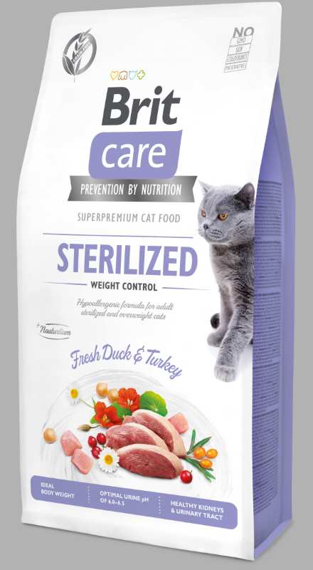 Brit Care Cat Grainfree Adult Sterilized Weight Control Fresh Duck & Turkey 7 kg