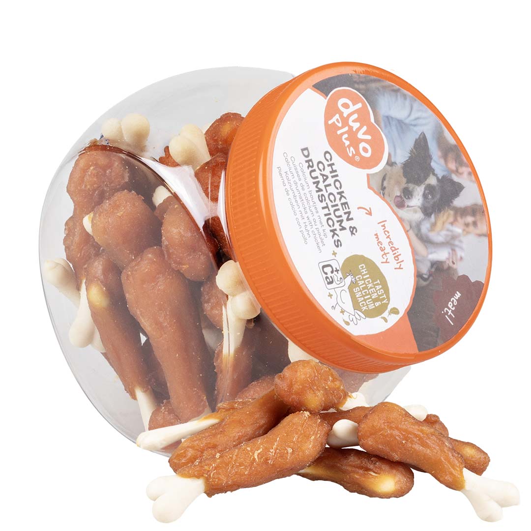 Duvo Meat! Hondensnack Kip- en Calcium drumsticks 500 gram