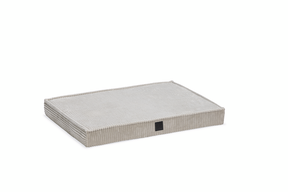 Designed by Lotte Orthopedisch Hondenkussen Bench Ribbed Lichtgrijs 76 x 53 x 8 cm