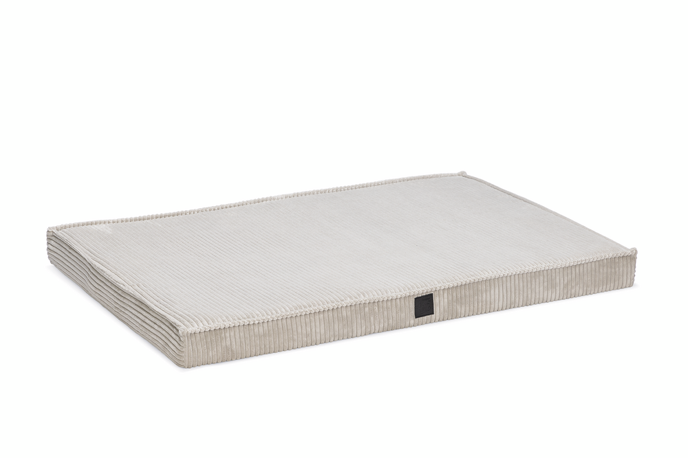 Designed by Lotte Orthopedisch Hondenkussen Bench Ribbed Lichtgrijs 108 x 69 x 8 cm