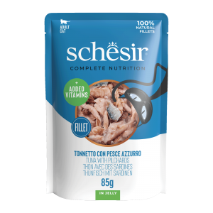 Schesir Complete & Balanced Kat Pouch Gelei Tonijn & Sardines 85 gram