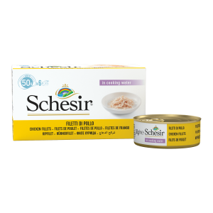 Schesir Kat Blik Bouillon Kipfilet Multipack 6 x 50 gram