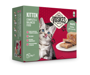 Voskes kattenvoer Paté Kitten Kip&Wortelen 8 x 95 gram