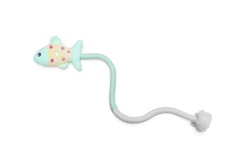 Beeztees Kitten speeltje Vis met Touw Roxy 60 x 7 x 3 cm