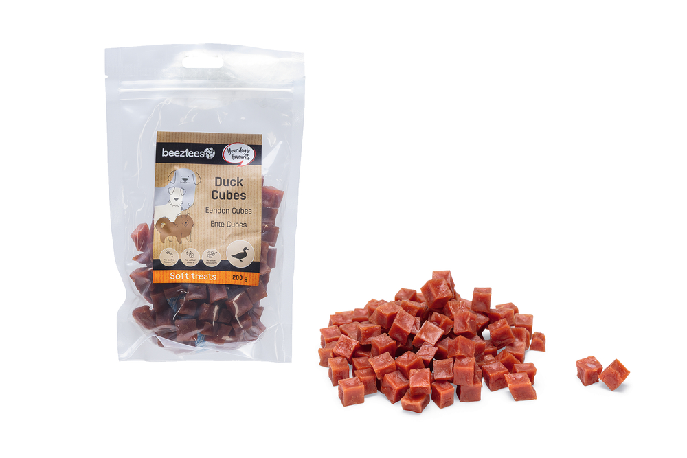 Beeztees Hondensnack Eenden Cubes 200 gram