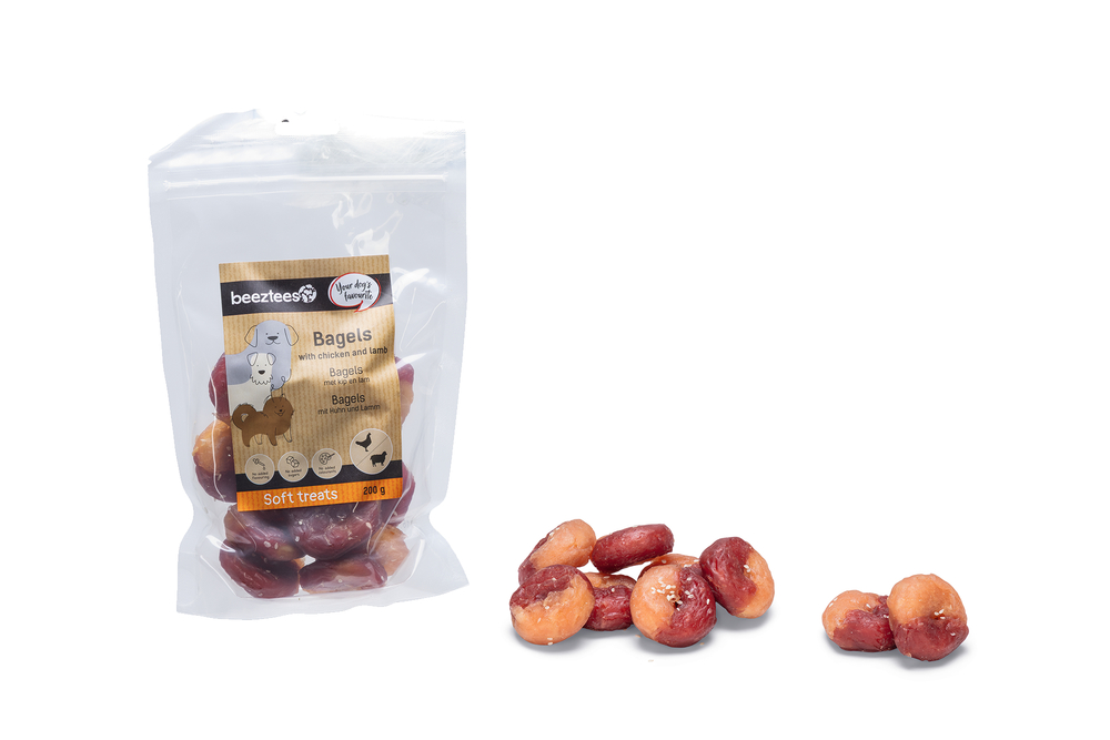 Beeztees Hondensnack Bagel met Kip en Lam 200 gram