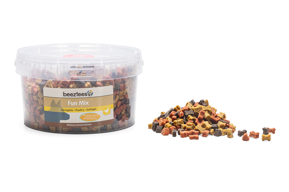 Beeztees Hondensnack Fun Mix Voordeelemmer 1400 gram