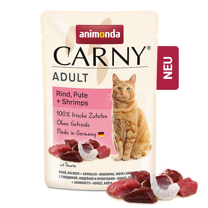 Animonda Carny Kattenvoer Pouch Adult Rund/Kalkoen&Garnalen 85 gram