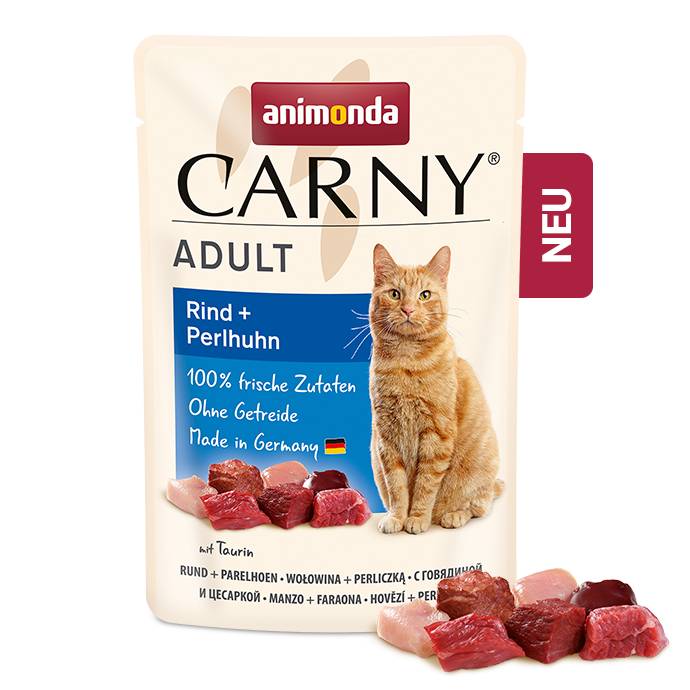 Animonda Carny Kattenvoer Pouch Adult Rund/Parelhoen 85 gram