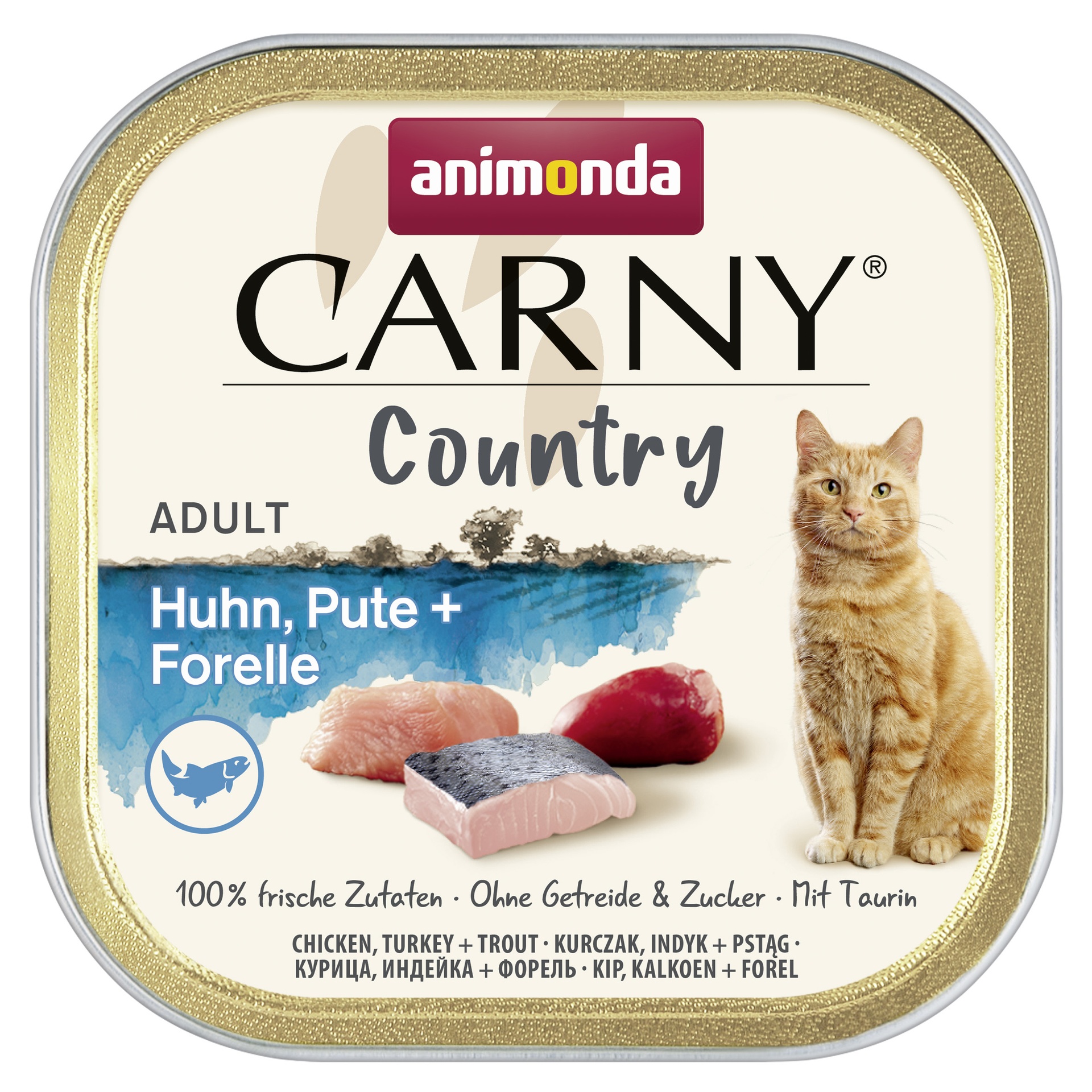 Animonda Carny Country Kattenvoer Kip/Kalkoen/Forel 100 gram