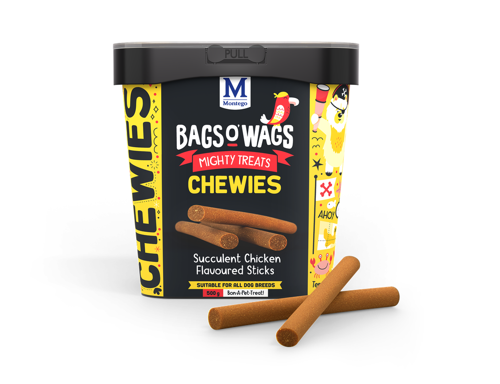 Montego Bags O' Wags hondensnack Chewies Chicken Sticks Tub 500 gram