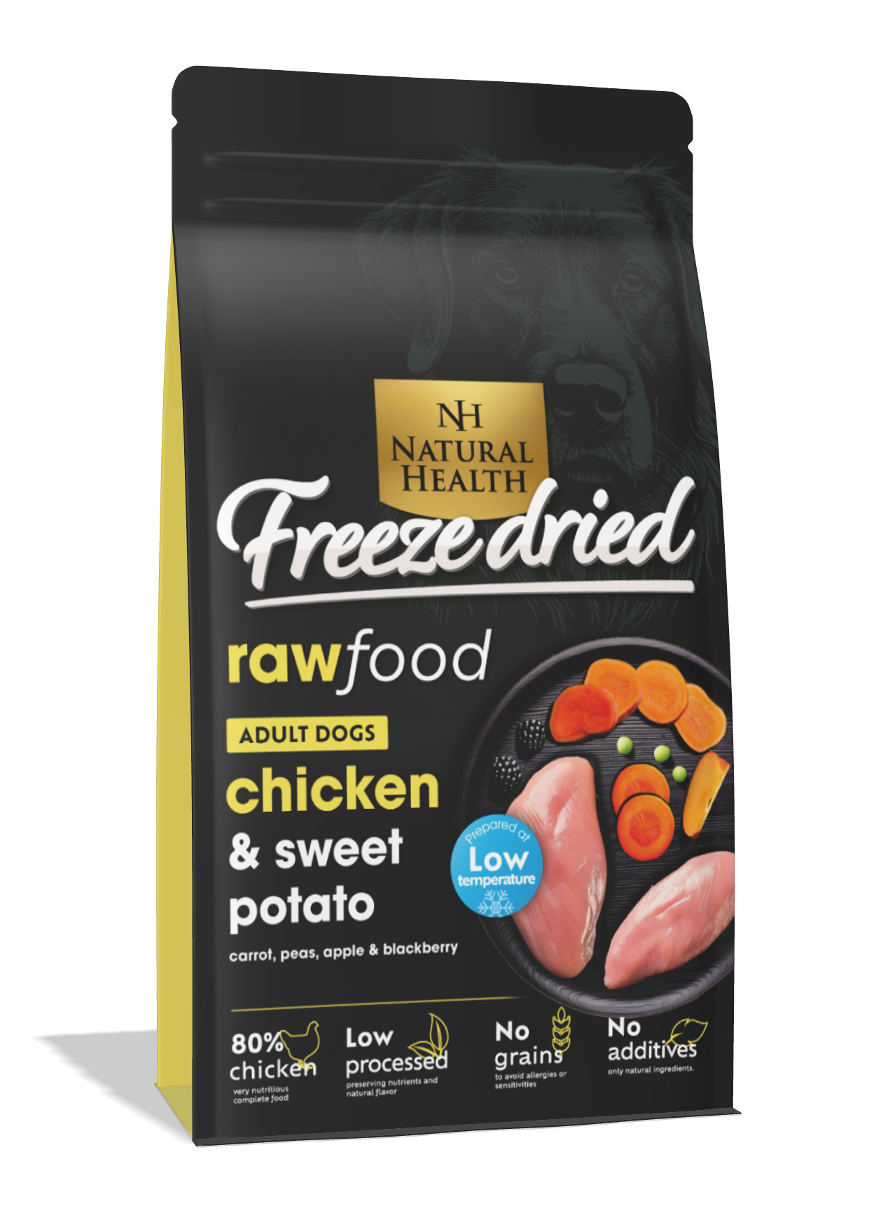 Natural Health hondenvoer Grainfree Freeze Dried Chicken 150 gram