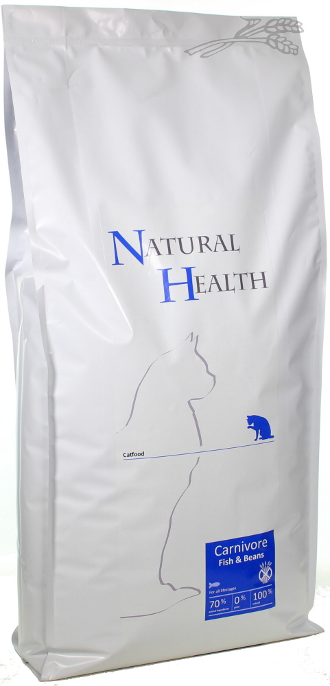 Natural Health graanvrij kattenvoer Adult Carnivore Fish&Beans 15 kg