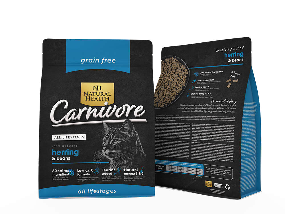 Natural Health graanvrij kattenvoer Adult Carnivore Fish&Beans 2 kg