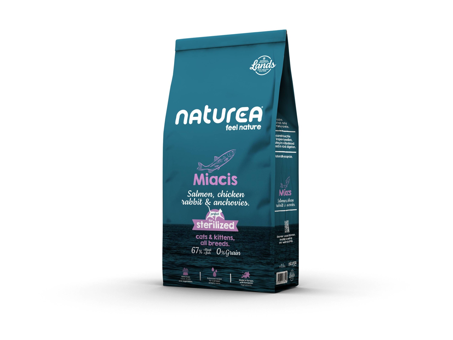 Naturea Grainfree Cat Lands Miacis Salmon Chicken Rabbit Anchovies 1,6 kg