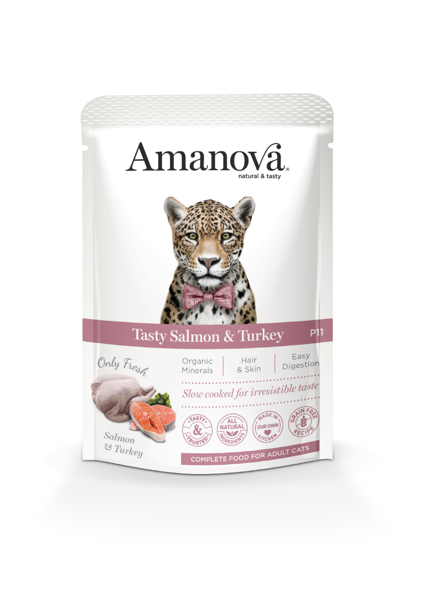 Amanova Cat Adult Tasty Salmon&Turkey Grain Free 85 gram