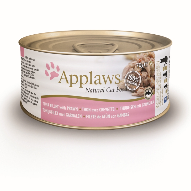 Applaws natvoer Cat Tuna Fillet&Prawn 70 gram