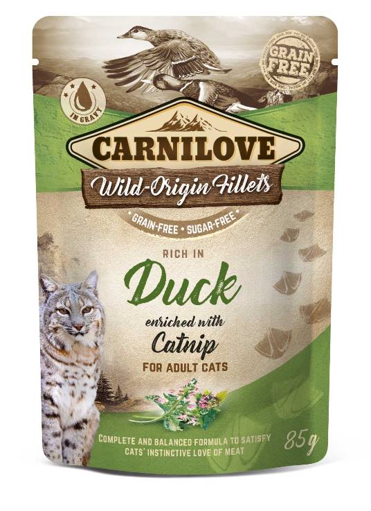 Carnilove Cat Pouch Duck with Catnip 85 gram