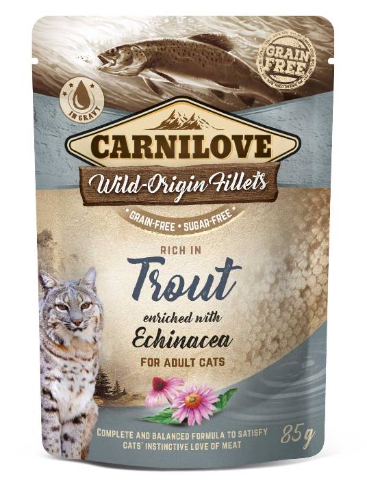 Carnilove Cat Pouch Trout with Echinancea 85 gram