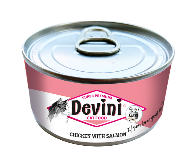 Devini Grain Free Chicken with Salmon for Cats 70 gram