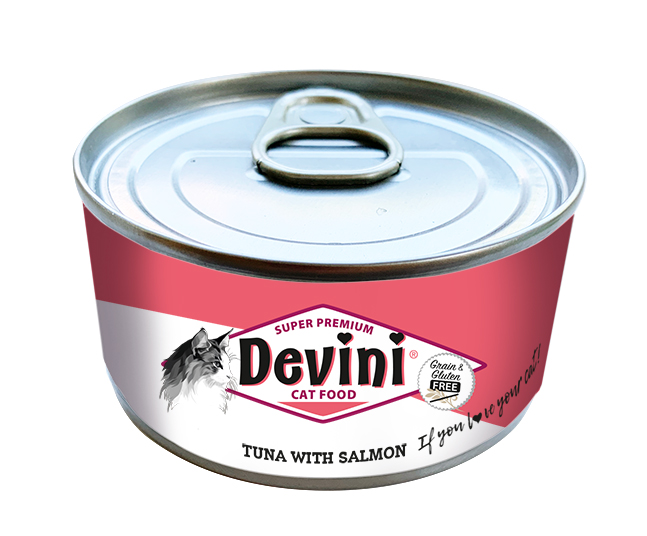Devini Grain Free Pure Tuna with Salmon for Cats 70 gram