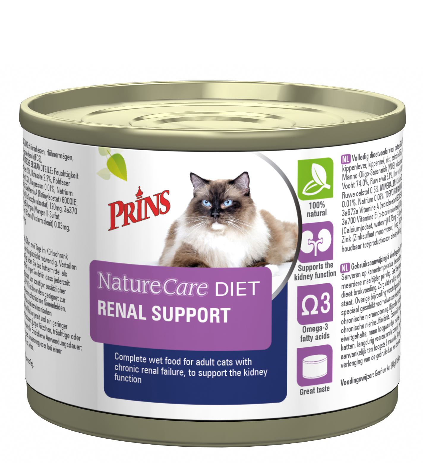 Prins NatureCare Diet Cat Renal Support natvoer 200 gram