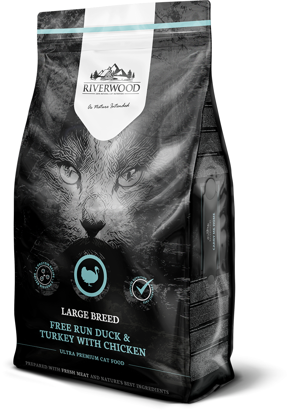 Riverwood Cat Large Breed Duck, Turkey with Chicken 6 kg