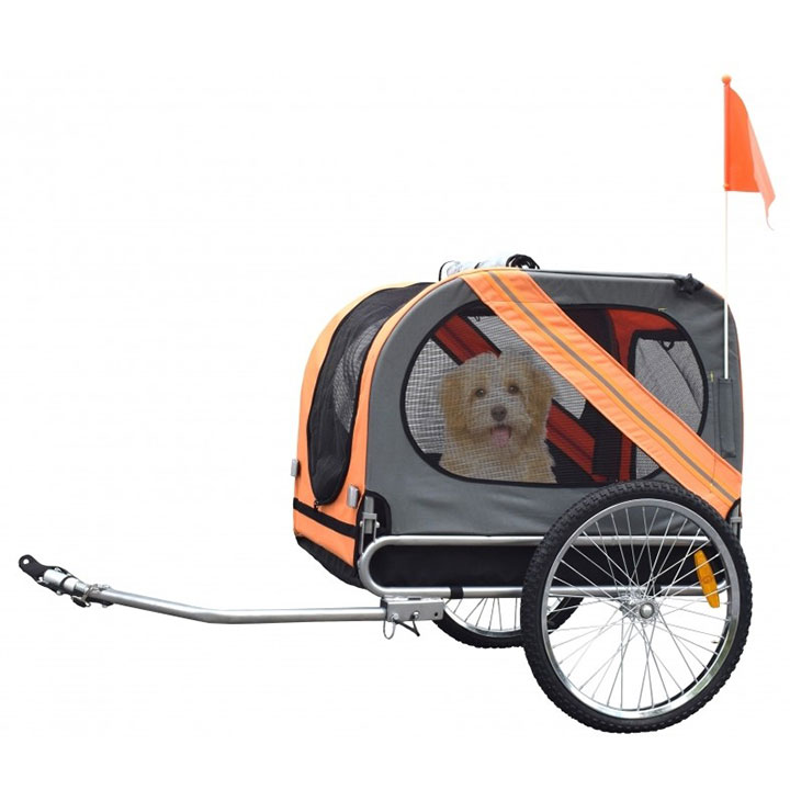 Fietskar hond